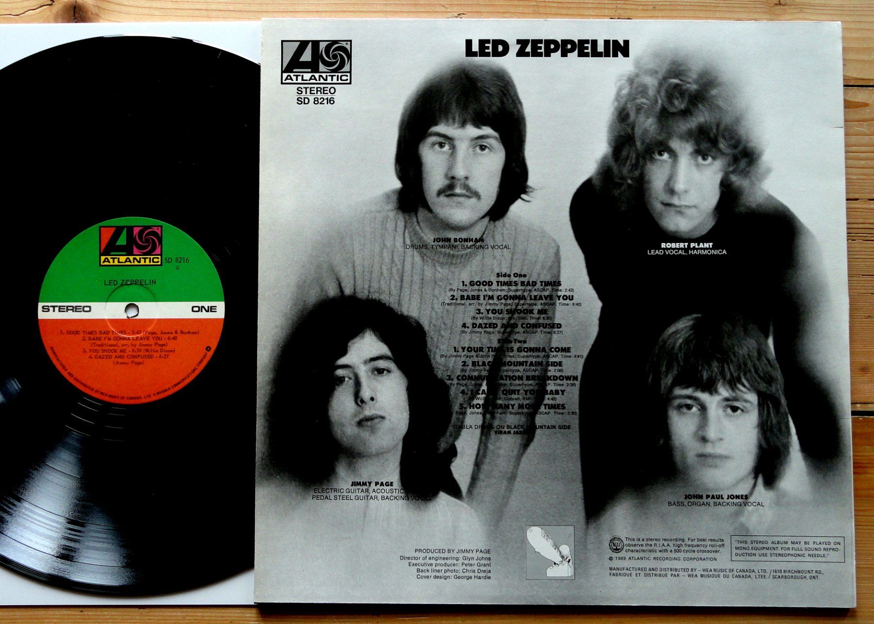 Schallplatten: LP LED ZEPPELIN same 1969 ATLANTIC SD 8216 CANADA mint – Gebraucht aus Kesswil von josi1967 1