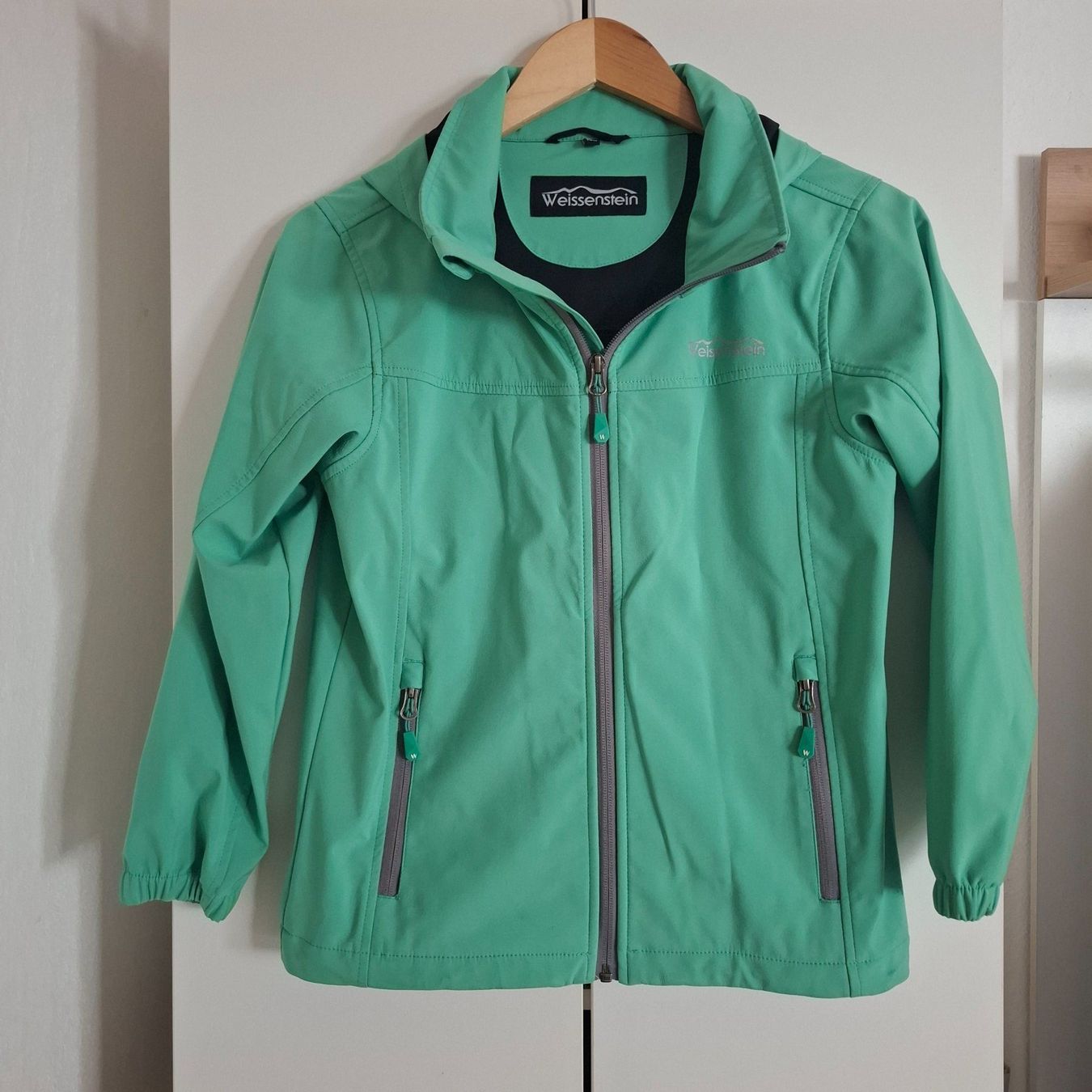 Giacche & Cappotti: Kinder Regen-Freizeitjacke, mintgrün, Gr. 140 – Usato da Sisseln AG venduto da Tropea4334
