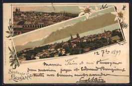 Litho Lausanne, Gesamtansicht mit Alpenp