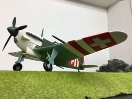 Schweizer Flugzeugmodell Morane Saulnier 1:48 Rarität!