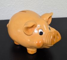 Sparschwein Schweinchen Keramik Vintage fröhlich 🐷