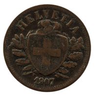 Schweiz / Suisse - 2 Rappen - 1907