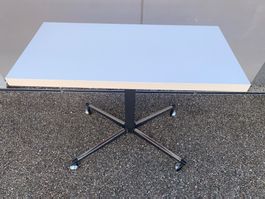 Beistelltisch / Laptoptisch weiss mit Rollgestell HE005