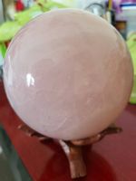Rosenquarzkugel 11cm  in echtes highlight