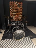 Batterie Complète Pearl Export Noire + Cymbales Sabian SBR