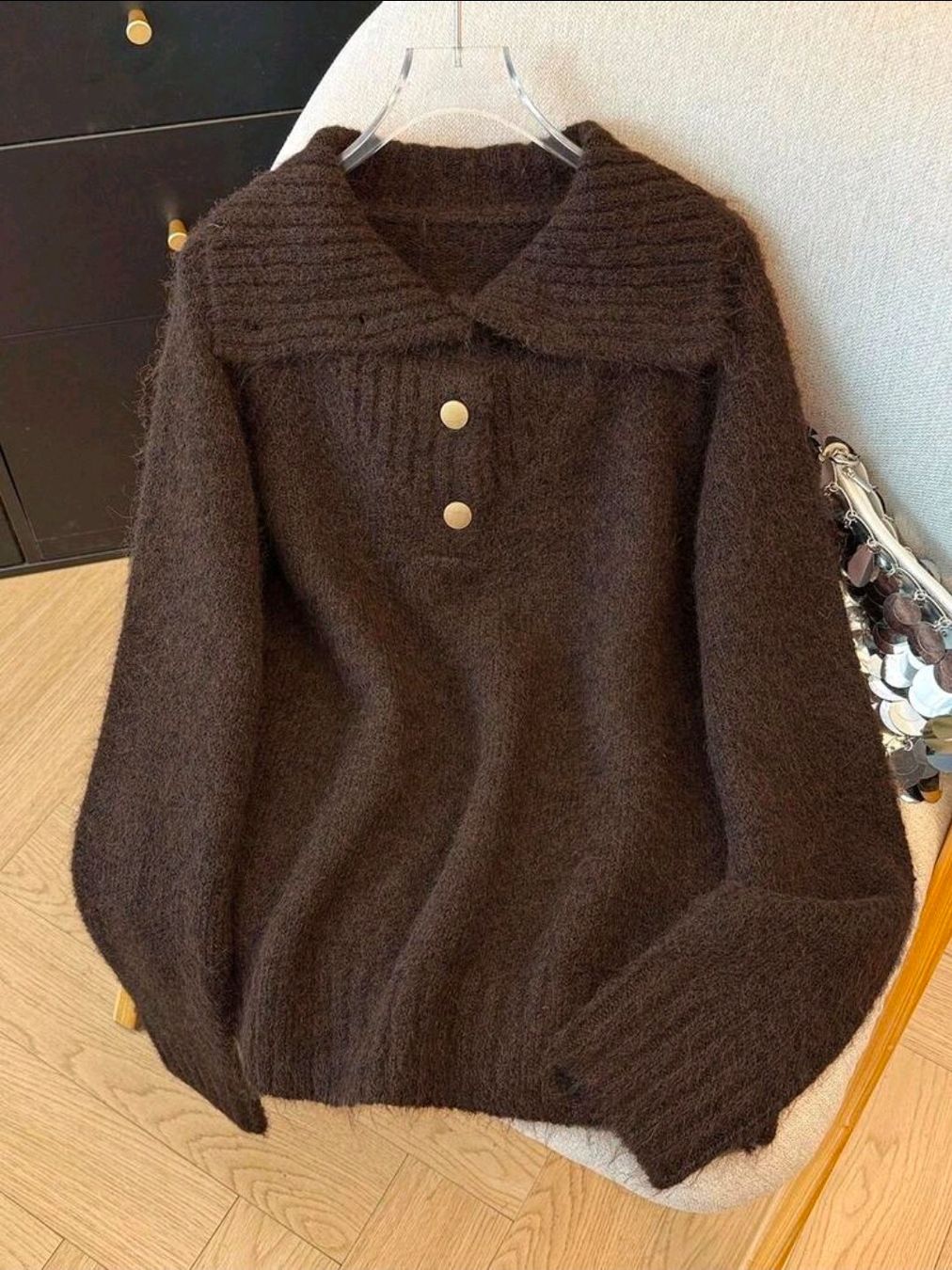 Pulls & Sweat-shirts: NEU - Strickpullover - L - mit Stehkragen & Knöpfen – Neuf (Voir description) à Thalwil par FashionVault 2