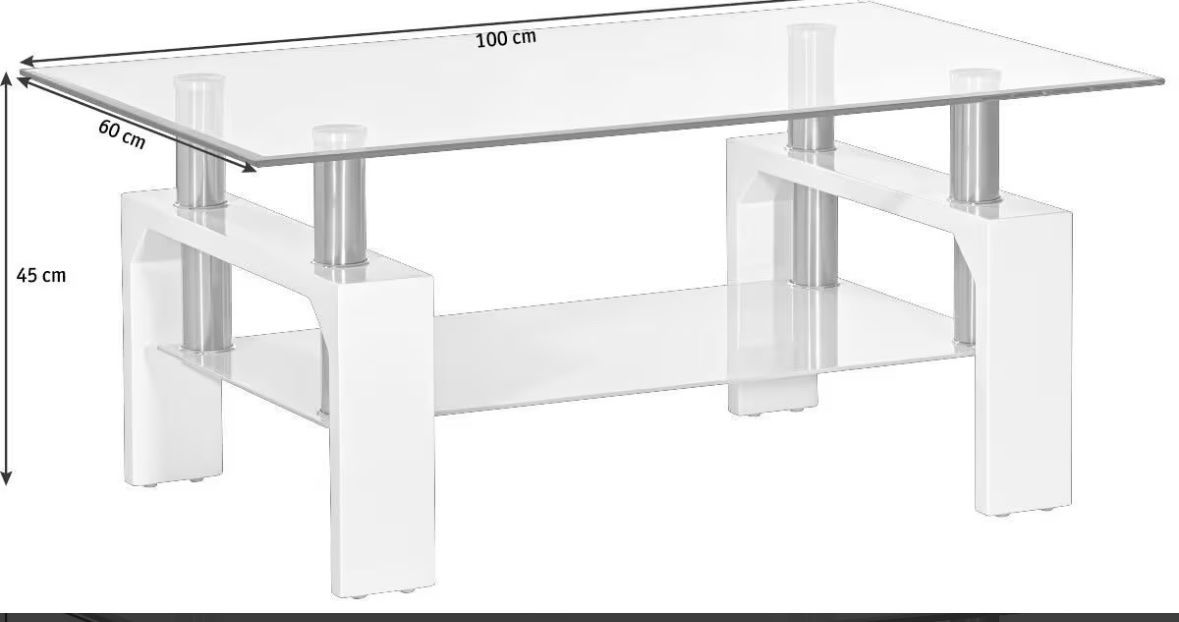 Tavoli: Stilvoller Couchtisch mit Glasplatte – Usato da Wynau venduto da xRahelx 2