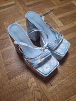 Süsse Platform Sandalen mit Gänseblümchen Gr 38