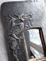 Antiker Silber Spiegel mit Drache