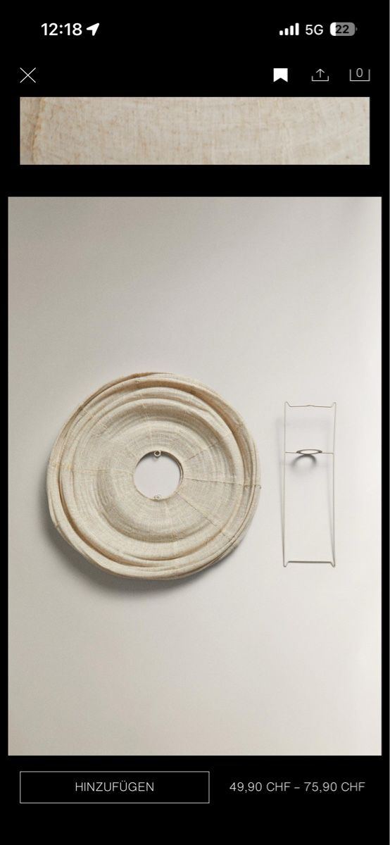 Lampes: Hängelampenschirm Zara Home Leinen – Neuf (Voir description) à Kilchberg ZH par jewlzsister 4