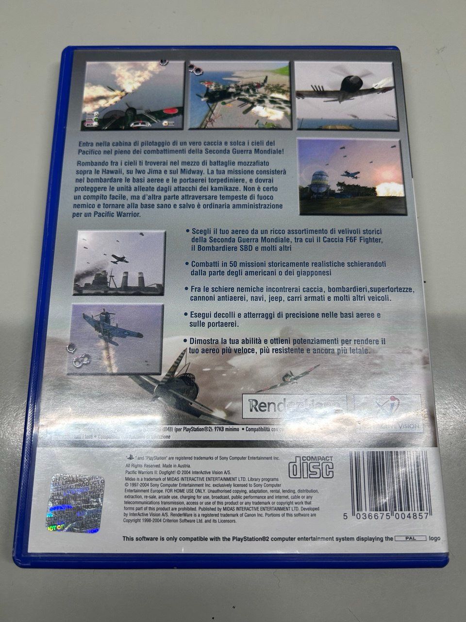 Sony Giochi: Pacific Warriors II: Dogfight per PlayStation 2 – Usato da Giubiasco venduto da LorisVale 1