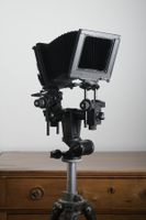 Sinar F2 4x5 Fachkamera mit Sinar Bankhalter und Sinar Neige