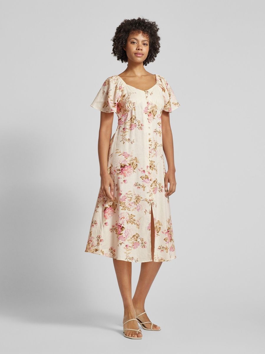 Mango Vestiti: Mango Leinenkleid mit floralem Print – Nuovo (secondo la descrizione) da Sarmenstorf venduto da Nathaliie_21