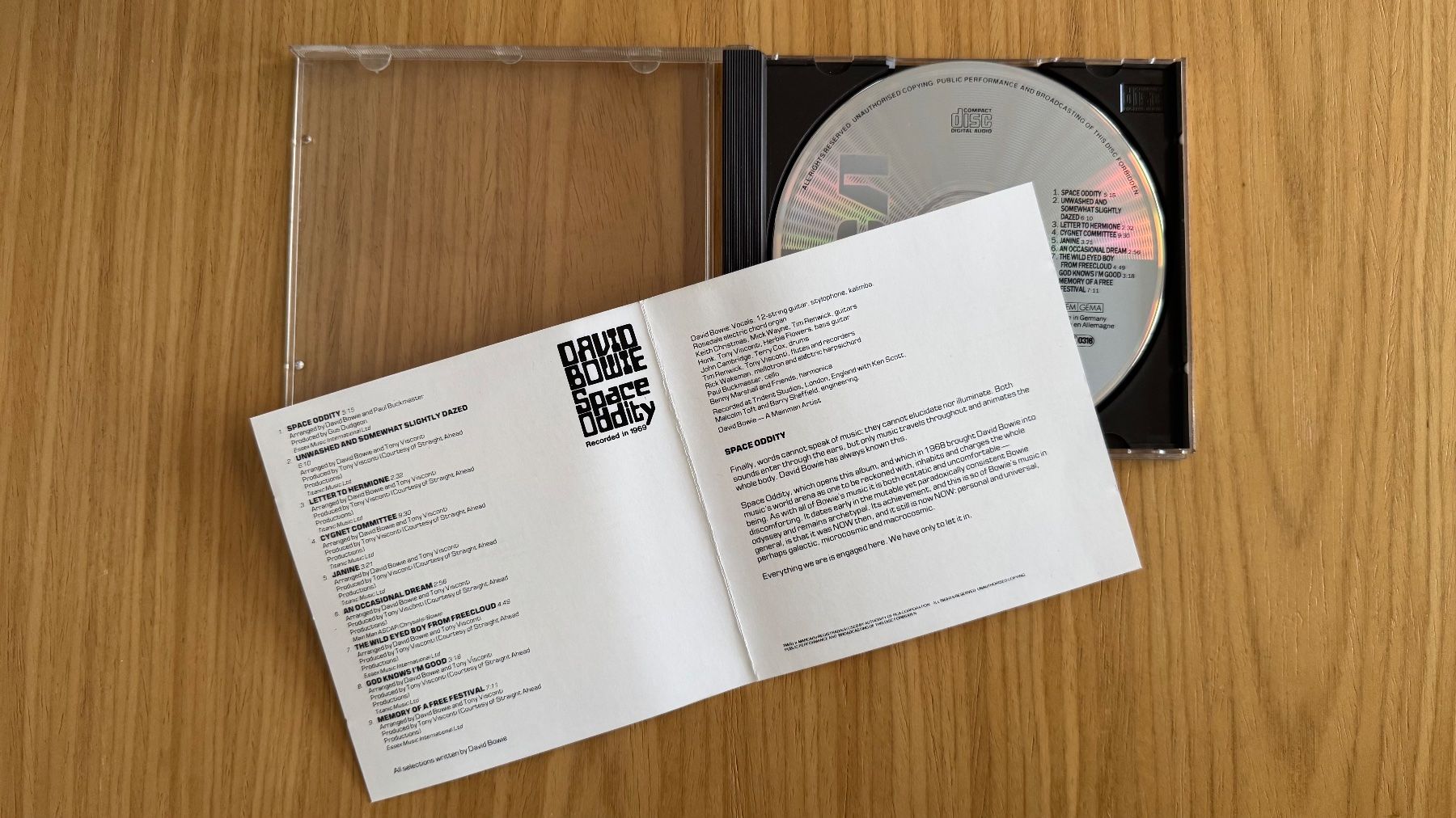 CD: David Bowie – Space Oddity – Usato da Fällanden venduto da Escheli 3