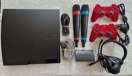 Ps3 Slim inkl. 46 Games + Sing Star + 2 Kontroller