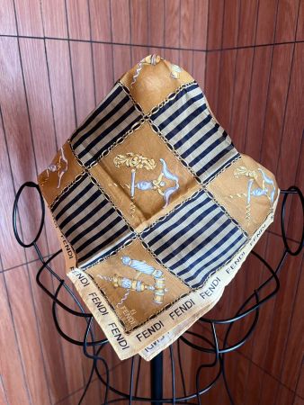 Fendi Baumwolltuch 45 x 45 cm Gold Beige