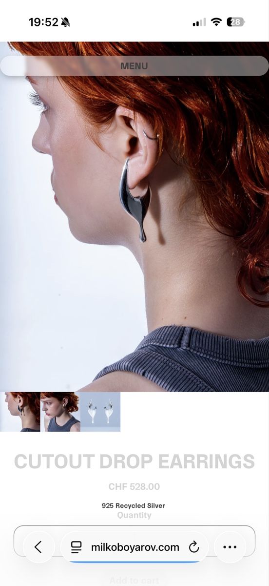 Orecchini pendenti & Orecchini a lobo: Milko earrings silver new – Nuovo (secondo la descrizione) da Zürich venduto da JMima 1