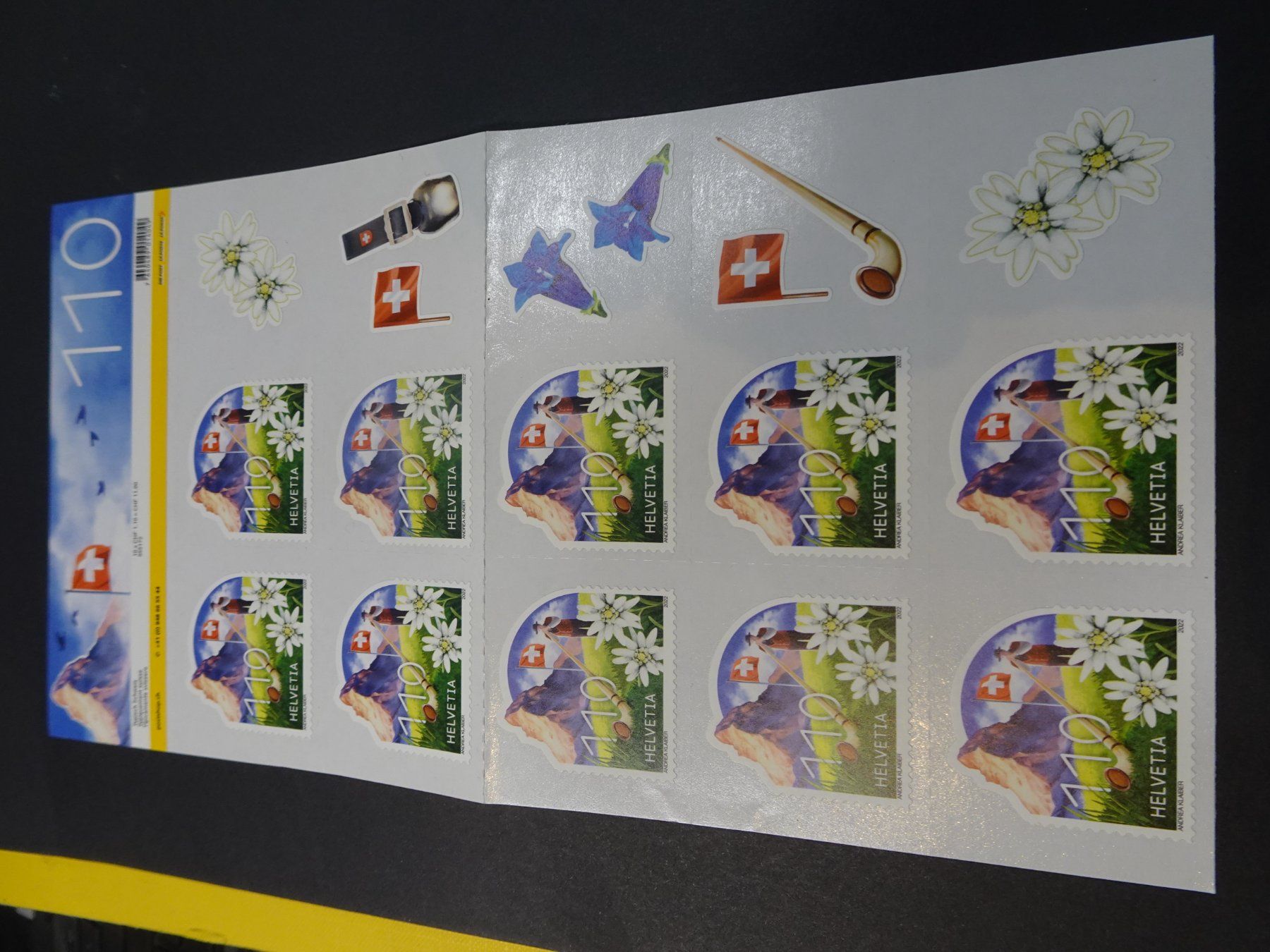 Alle Briefmarken: 2022 KLEINBOGEN POSTFRISCH MIT 8 SEPERATEN KLEBERN SCHWEIZ – Gebraucht aus Eschenbach SG von eDaisy 1
