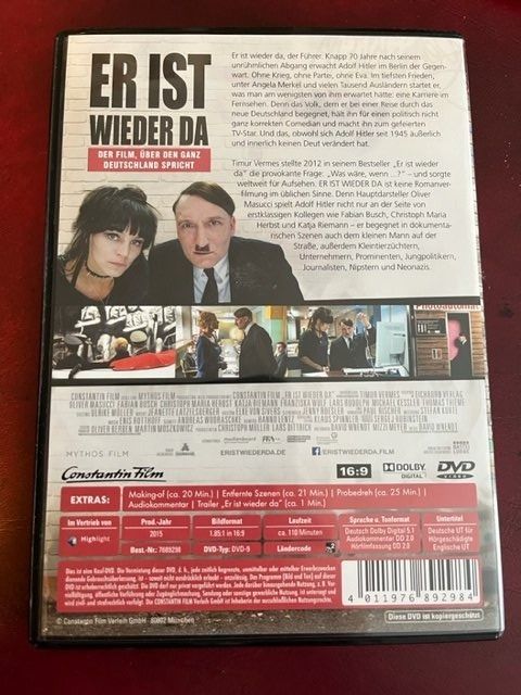 Tutti i DVDs: DVD... Er ist wieder da... – Usato da Nottwil venduto da Frontal 1