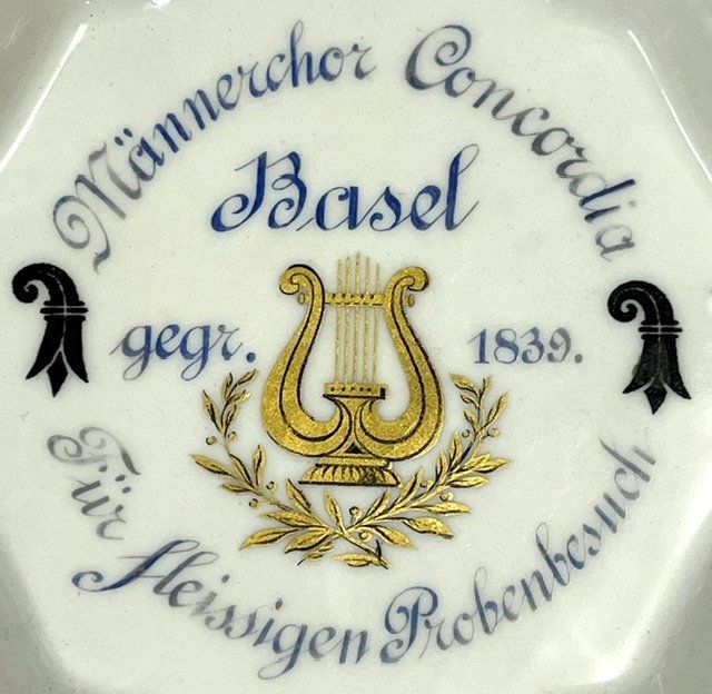 Piatti: Geschenk-Tellerli Männerchor Concordia Basel Langenthal – Usato da Zürich venduto da gigimai67 6