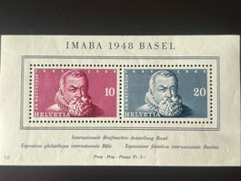 CH1948 - IMABA Bâle 1948 ** - Zu W31 gomme jaune