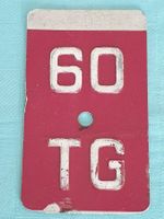 Fahrradnummer Velonummer TG 60