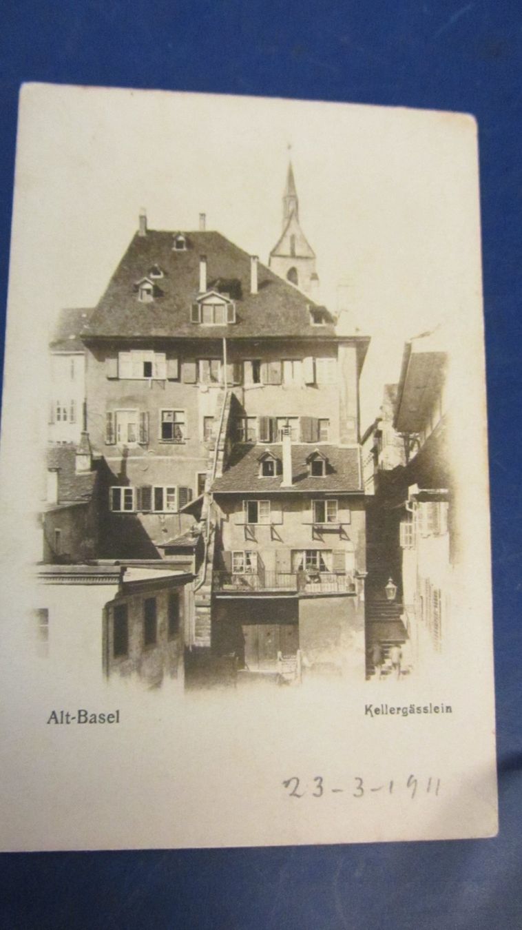 Foto & Immagini: Alt-Basel, Kellergässlein, Orig. Farbstiftzeichnung – Usato da Hölstein venduto da niala06 6