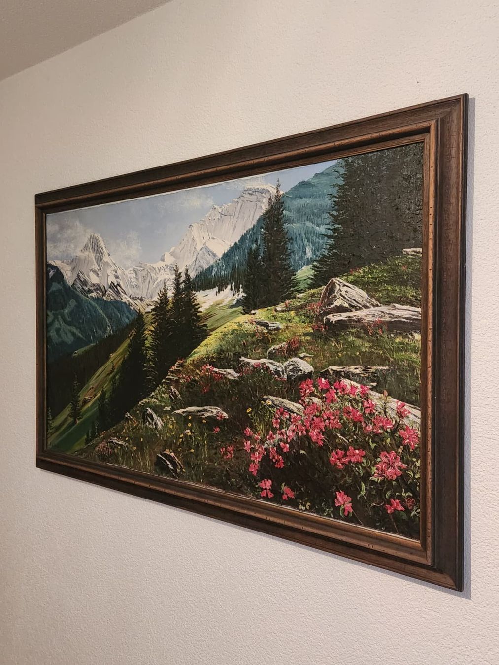 Dipinti: Bild/ Gemälde Mürren mit Blick auf Eiger, Mönch, Jungfrau – Usato da Eriz venduto da BeachMontain 2