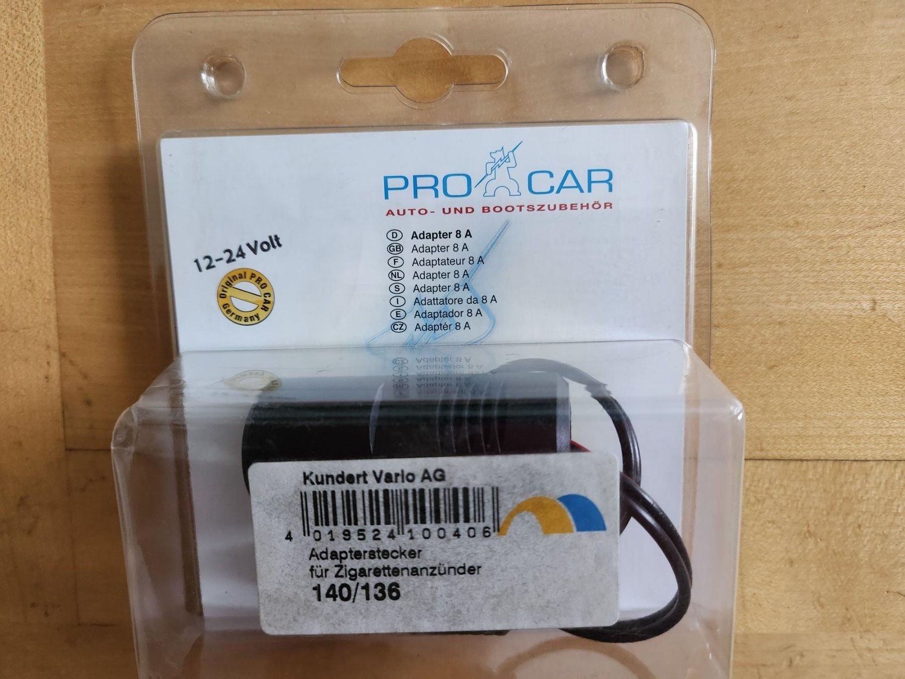 Unità & Adattatore: Adapterstecker 12V – Nuovo e nell'imballaggio originale da Wila venduto da Datalog 1