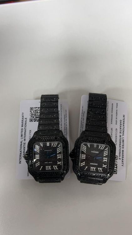 CARTIER SONTOS XL ICED OUT BLACK DIAMOND Kaufen auf Ricardo