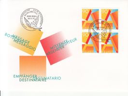 SBK 887 im 4er-Block FDC