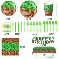 Pixel Party Geschirr Set 106-tlg Gamer Kindergeburtstag