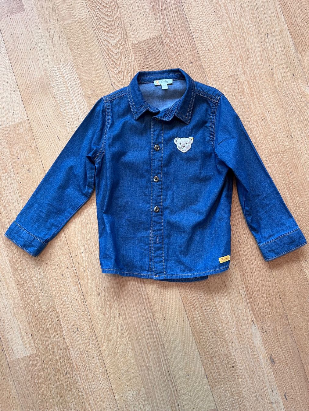 Steiff Camicie, T-shirt & Polo: Steiff Jeanshemd Jungen Gr. 98 – Usato da Bern venduto da Salutbern 2
