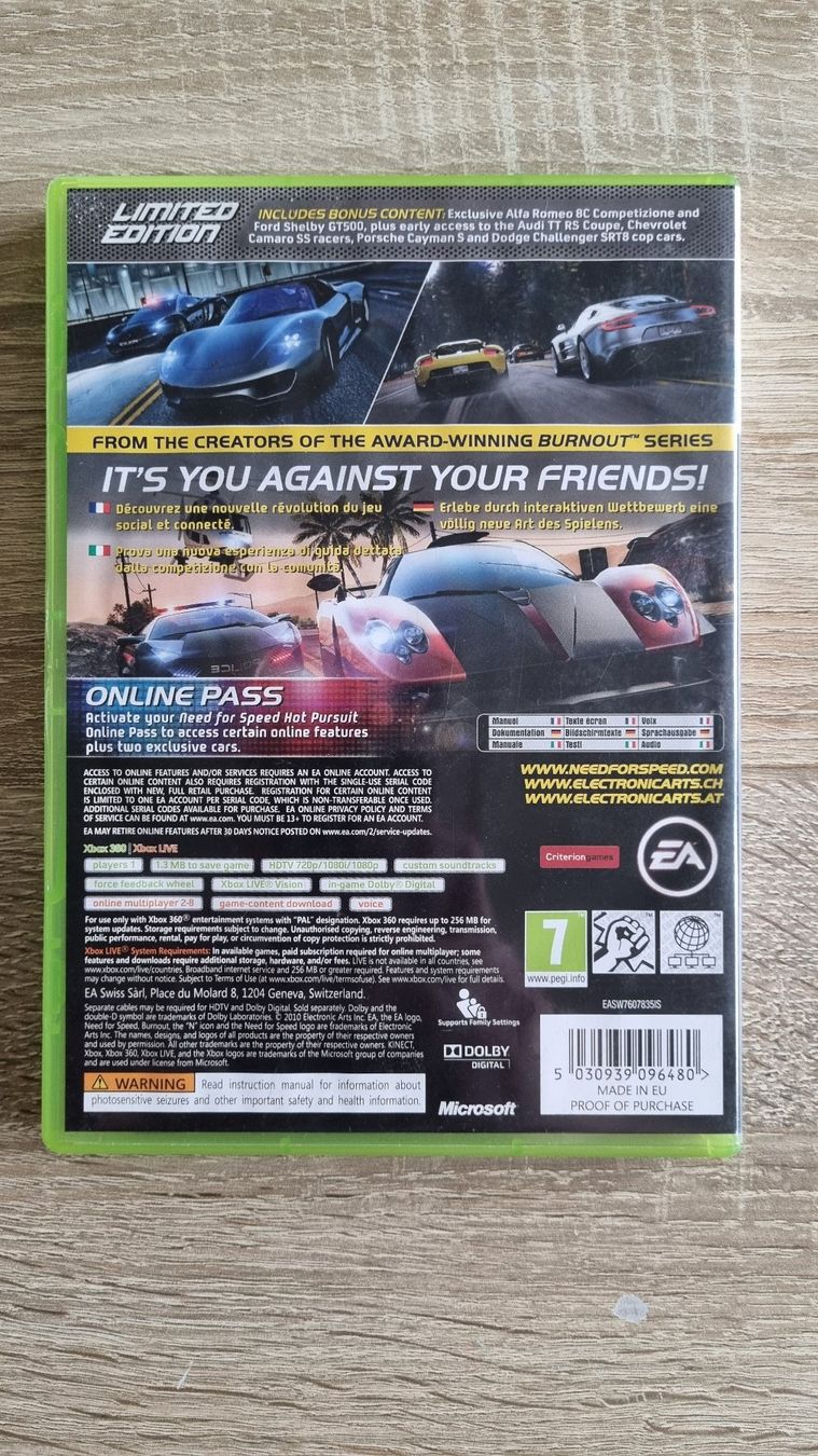 Giochi: Need for Speed Hot Pursuit Xbox 360 – Usato da Hagenbuch ZH venduto da lecterr55 2