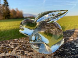 Hase aus Glas Paperweight Briefbeschwerer Dekoration