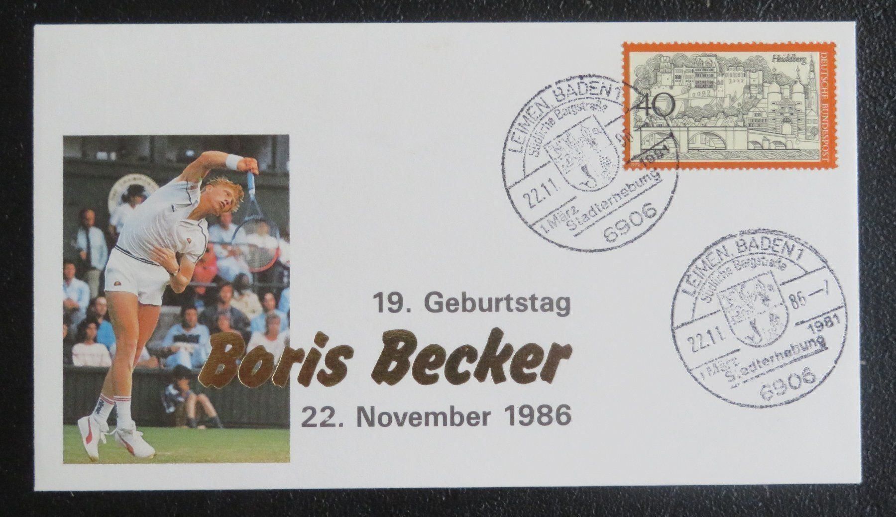 Alle Briefmarken: Ersttagsbrief von Boris Becker 1986 – Neu (gemäss Beschreibung) aus Lachen SZ von peace0