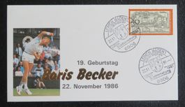 Ersttagsbrief von Boris Becker 1986