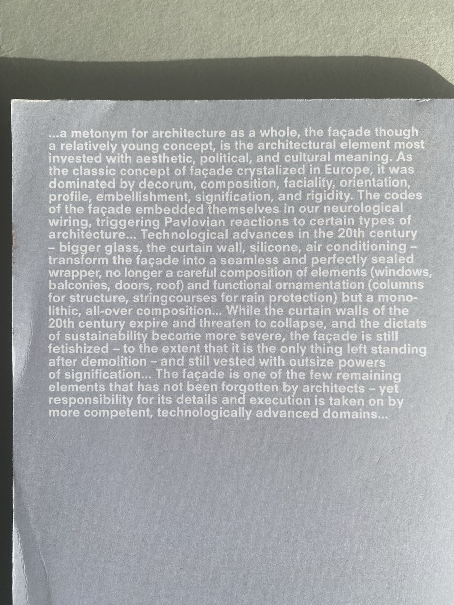 Libri: Façade  Architecture Book, Koolhaas et al,  Corbusier – Usato da Zürich venduto da lesgarcons 3