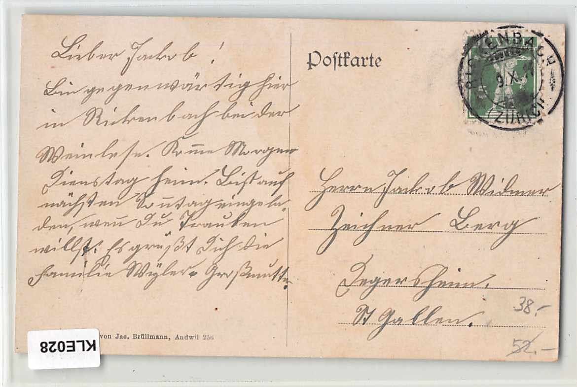 Cartoline postali: historische Ansichtskarte RICKENBACH ZH – Usato da Winterthur venduto da SchatzchischtliWinti 1