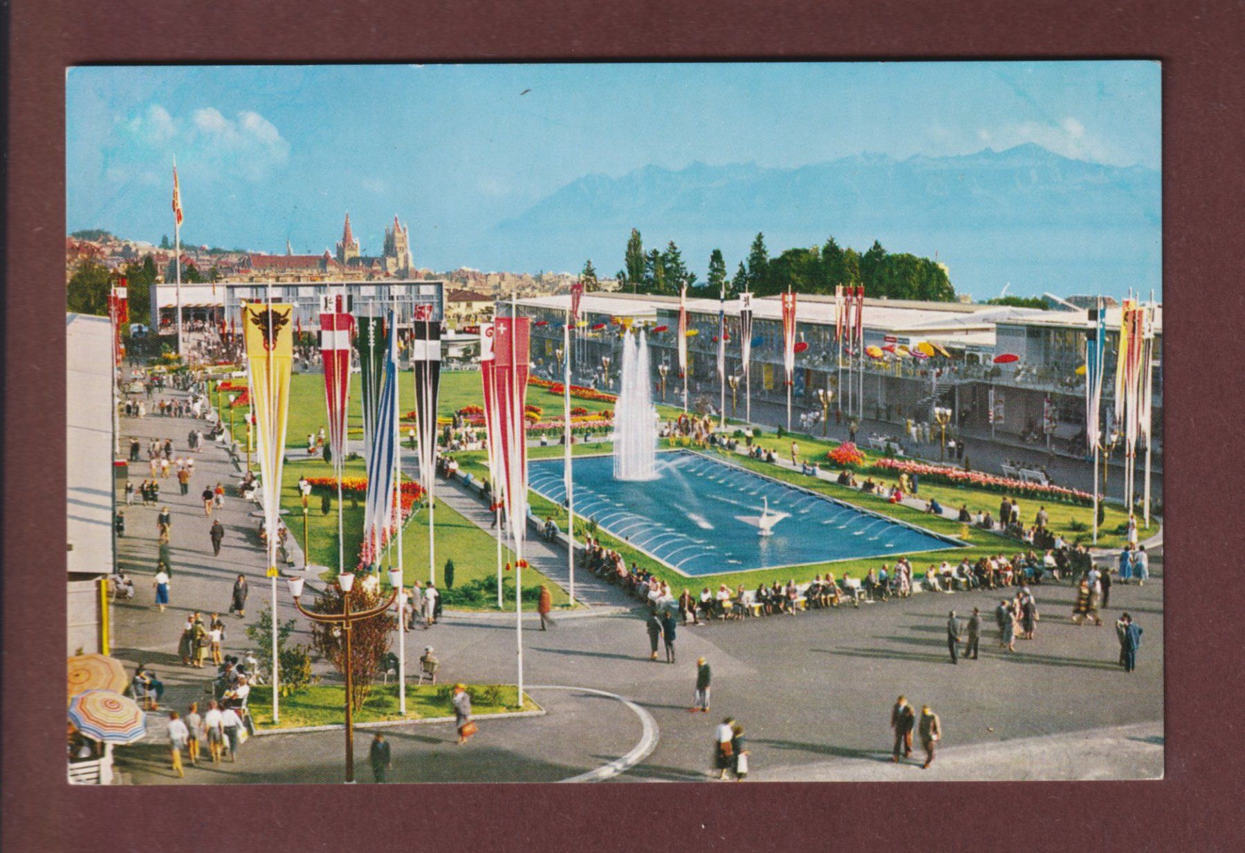 Cartoline postali: LAUSANNE - Comptoir Suisse 1957 – Usato da Pully venduto da nicecards