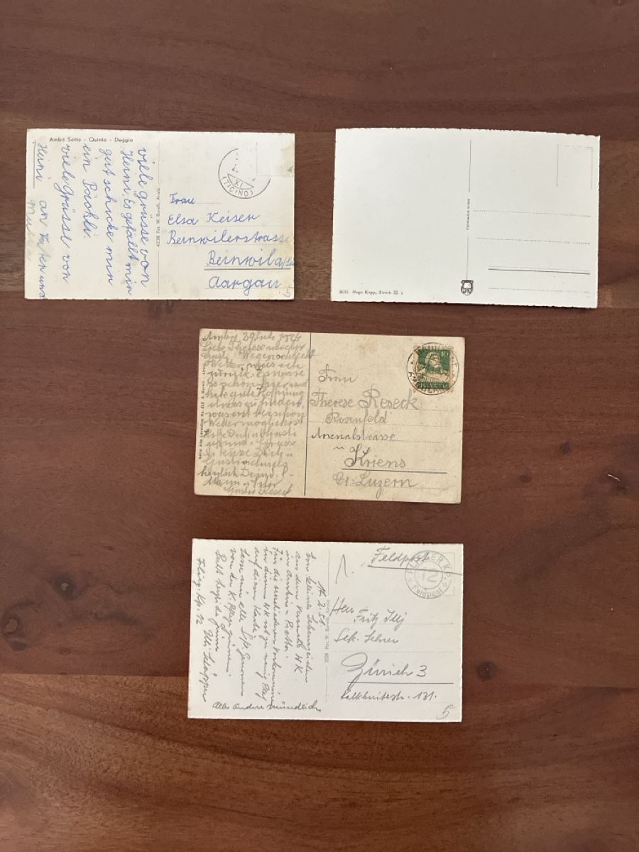Cartoline postali: 10 Ansichtskarten Schweiz von Ambri & 6 Prospekte TI – Usato da Oftringen venduto da Cla.vD.74 3