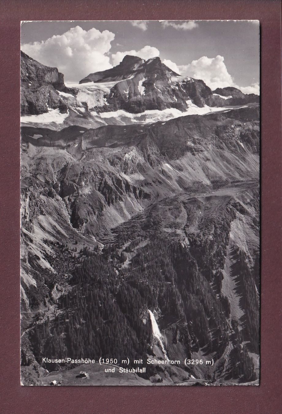 Cartoline postali: KLAUSEN-PASSHÖHE - Scheerhorn - Stäubifall – Usato da Pully venduto da nicecards