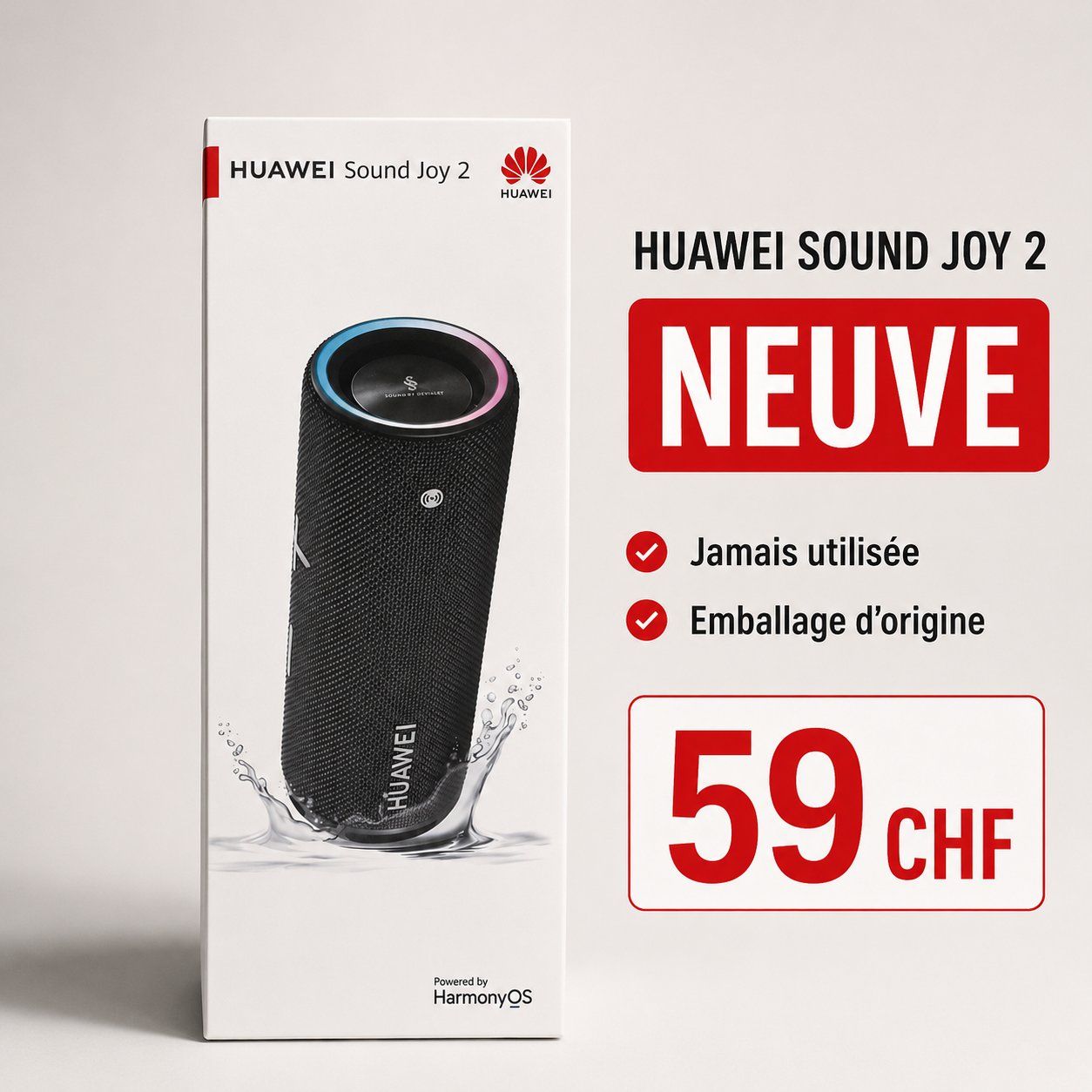 Huawei Lautsprecher: Huawei Sound Joy 2 - Enceinte Bluetooth portable – Neu und originalverpackt aus Lausanne von sha_8c79