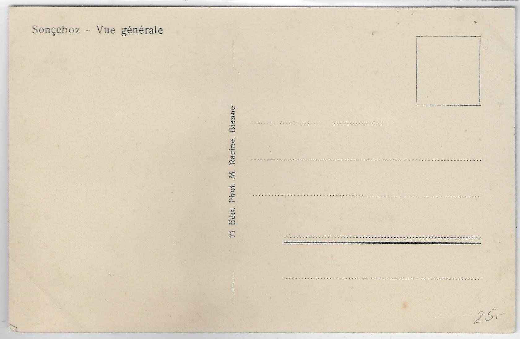 Cartoline postali: Sonceboz - Vue generale – Usato da Ettingen venduto da Kartenplanet 1