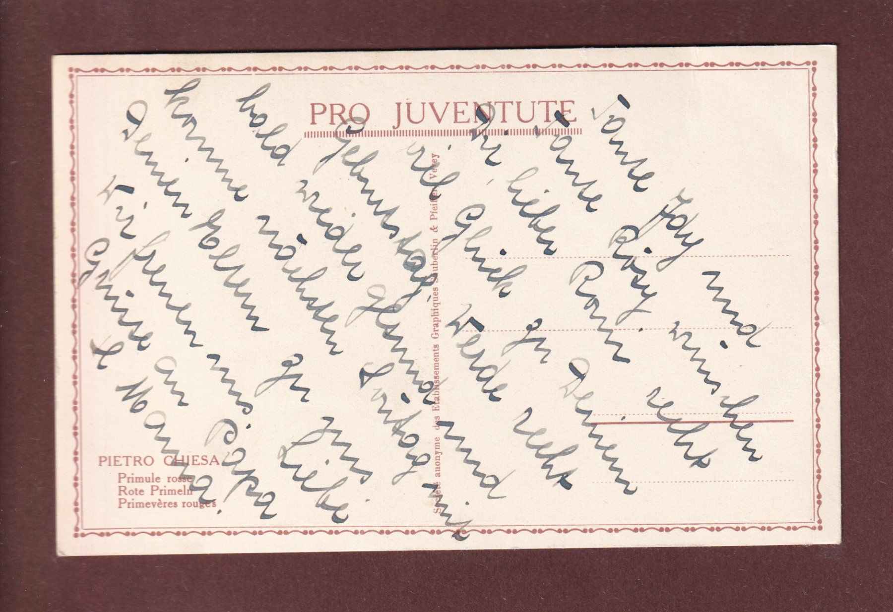 Cartoline postali: PRO JUVENTUTE - Primevères – Usato da Pully venduto da nicecards 1