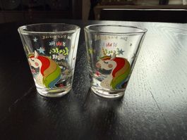 2er Set Schnapsgläsli mit Einhorn Motiv, neuwertig!
