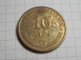 Kroatien  10 Lipa, 2001 ungereinigt