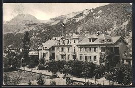 Meyringen, Hotel Anderegg mit Strassenpa