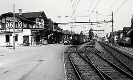 Kleinbild-Negativ s/w Beinwil am See Bahnhof 1982