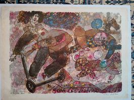 Tobiasse Théo Lithographie "Lumière des forains"
